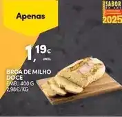 Continente Broa de milho doce promoção