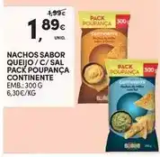 Continente Continente - nachos sabor queijo/ c/ sal pack poupanca promoção