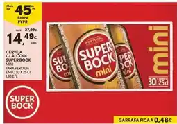 Continente Mini - cerveja c/alcool super bock promoção