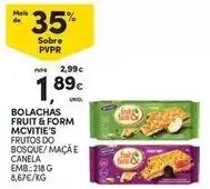Continente Bolachas fruit & form promoção
