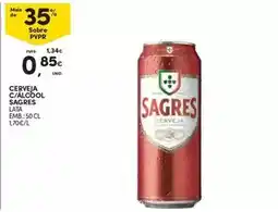 Continente Sagres - cerveja c/alcool promoção