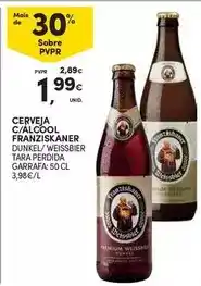 Continente Franziskaner - cerveja c/alcool promoção