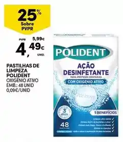 Continente Polident - pastilhas de limpeza promoção