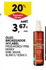 Continente Mylabel - oleo bronzeador promoção