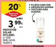 Continente Mylabel - protetor solar c/ cor promoção