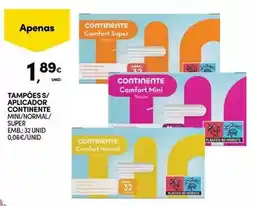 Continente Meu super - tampões s/ aplicador continente promoção