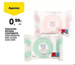 Continente Continente - toalhitas intimas fresh/sensitive promoção