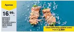 Continente Continente - espetada de pota e salmao e perca facili promoção