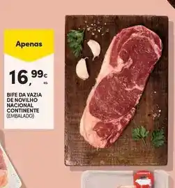 Continente Nacional - bife da vazia de novilho continente promoção