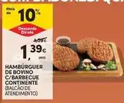 Continente Continente - hamburguer de bovino c/barbecue promoção