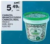 Continente Caracol branco cozido caracol real promoção