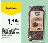 Continente Continente bio - sementes chia biologicas promoção