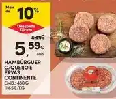 Continente Continente - hambúrguer c/queijo e ervas promoção