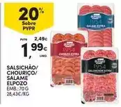 Continente Elpozo - salsichao/chourico/ salame promoção