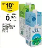 Continente Leite uht nova açores promoção
