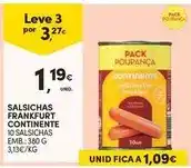 Continente A+ - salsichas continente promoção