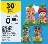 Continente Blédina - saquetas de fruta promoção