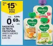 Continente Blédina - saquetas de fruta frutapura promoção