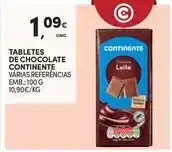Continente Continente - tabletes de chocolate promoção