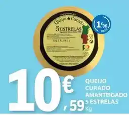 E.Leclerc Queijo curado amanteigado 5 estrelas promoção