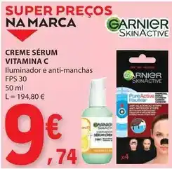 E.Leclerc Garnier - creme sérum vitamina c promoção