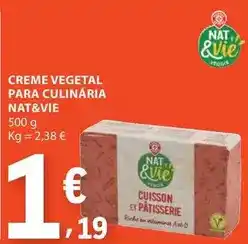 E.Leclerc Creme vegetal para culinaria promoção