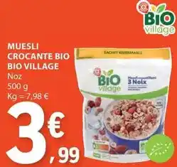 E.Leclerc Bio - muesli crocante bio bio village promoção