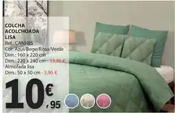 E.Leclerc Dim - colcha acolchãoada lisa promoção