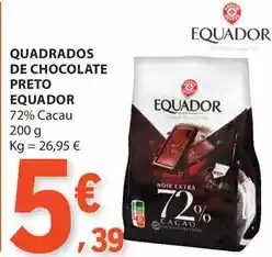 E.Leclerc Quadrados de chocolate preto promoção