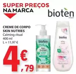 E.Leclerc Bioten - creme de corpo skin nutries promoção