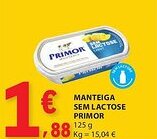 E.Leclerc Manteiga sem lactose primor promoção