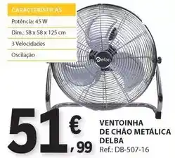 E.Leclerc Dim - ventoinha de chao metalica promoção