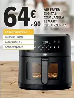 E.Leclerc com - air fryer digital com janela esmart promoção