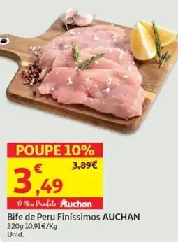 Minipreço Bife de Peru Finíssimos AUCHAN promoção