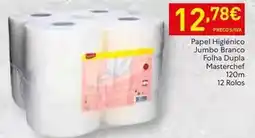 Recheio Jumbo - papel higiénico branco folha dupla promoção