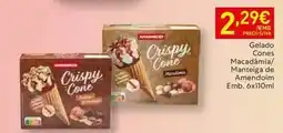 Recheio Amanhecer - gelado cones macadamia/ manteiga de amendoim promoção