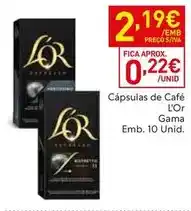 Recheio L'or - cápsulas de café promoção