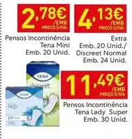 Recheio Tena - pensos incontinencia promoção