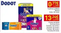 Recheio Dodot - fralda de bebe activity extra promoção