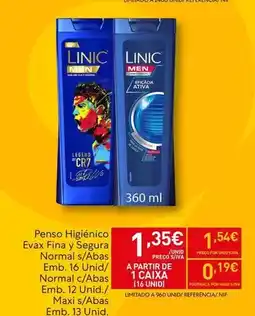 Recheio Linic - penso higiénico segura normal promoção