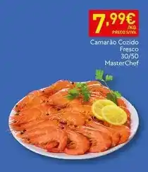 Recheio Masterchef - camarão cozido fresco 30/50 promoção