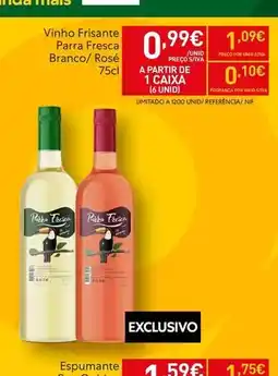 Recheio Vinho frisante promoção