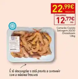 Recheio A+ - camarão cozido selvagem 20/30 promoção