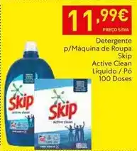 Recheio Skip - detergente p/máquina de roupa active clean liquido/pó promoção