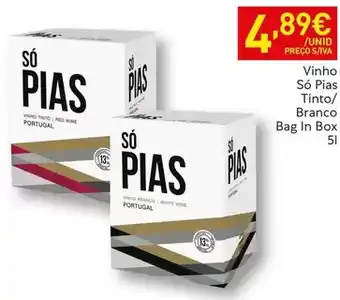 Recheio Pias - vinho tinto promoção