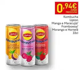 Recheio Lipton - kombucha manga e maracujá/ framboesa/ morango e hortela promoção