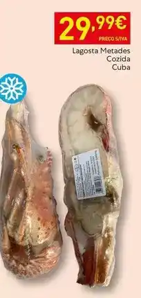 Recheio Lagosta metades cozida cuba promoção