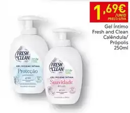 Recheio Gel íntimo fresh and clean calendula/propolis promoção