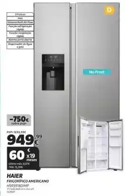 Radio Popular Haier - frigorífico americano promoção