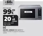 Radio Popular Lg - micro-ondas mh 6044 v promoção